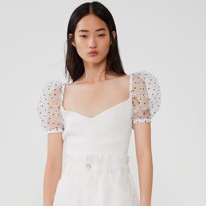 Puff sleeve crop top